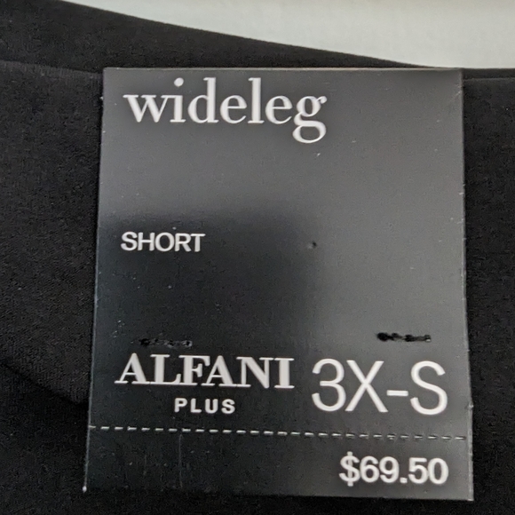 Alfani Elements Plus Size Pull-On Wide-Leg Pants, Short - Picture 3 of 4